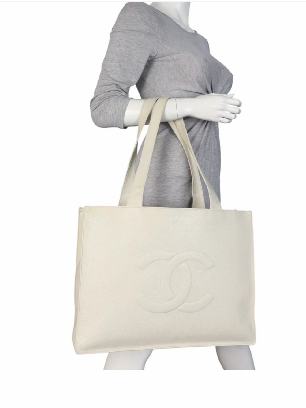 Chanel White Timeless CC Tote Bag - Picture 14 of 14